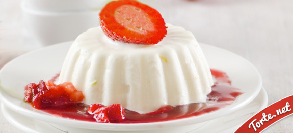 Budino cuor di fragola