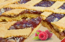 crostata di mandorle alla marmellata di lamponi